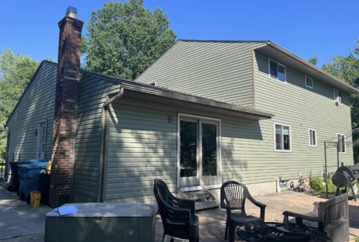 Siding replacement on a residential home in Columbia Station, Ohio.