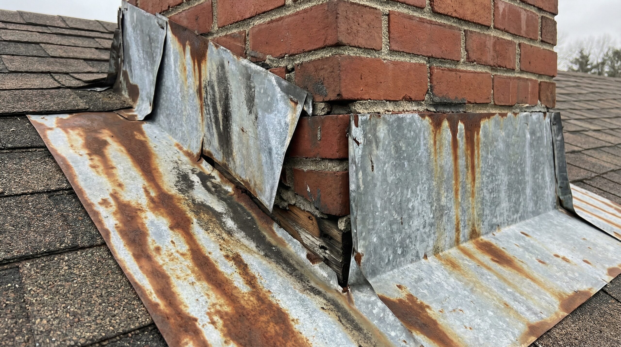 damaged-roof-flashing-around-chimney-showing-rust-and-gaps