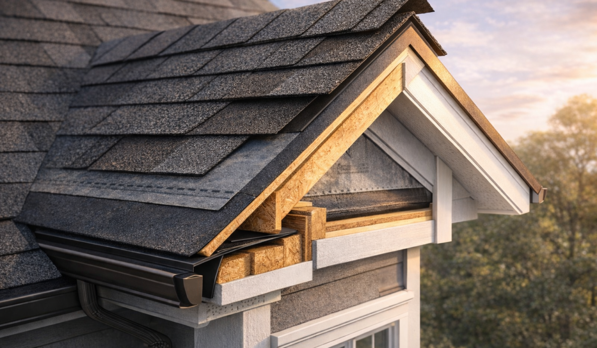 Visualization of different roof components