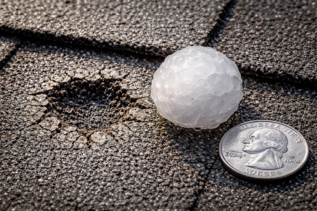 Visualization of hail damage