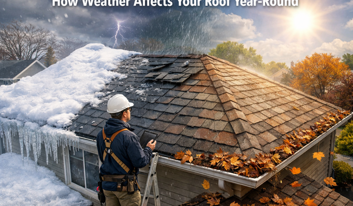 Visualization of impact on weather on Northeast Ohio roof