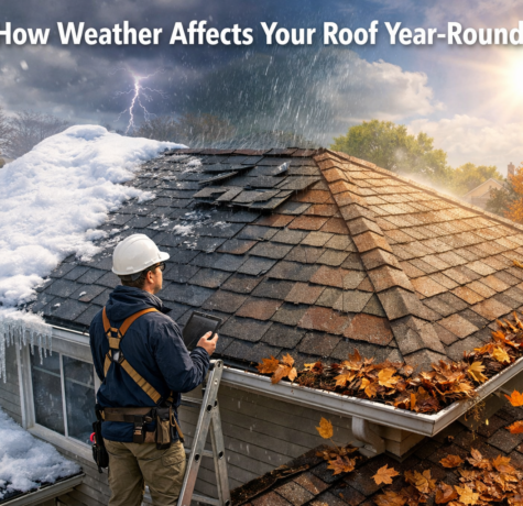 Visualization of impact on weather on Northeast Ohio roof