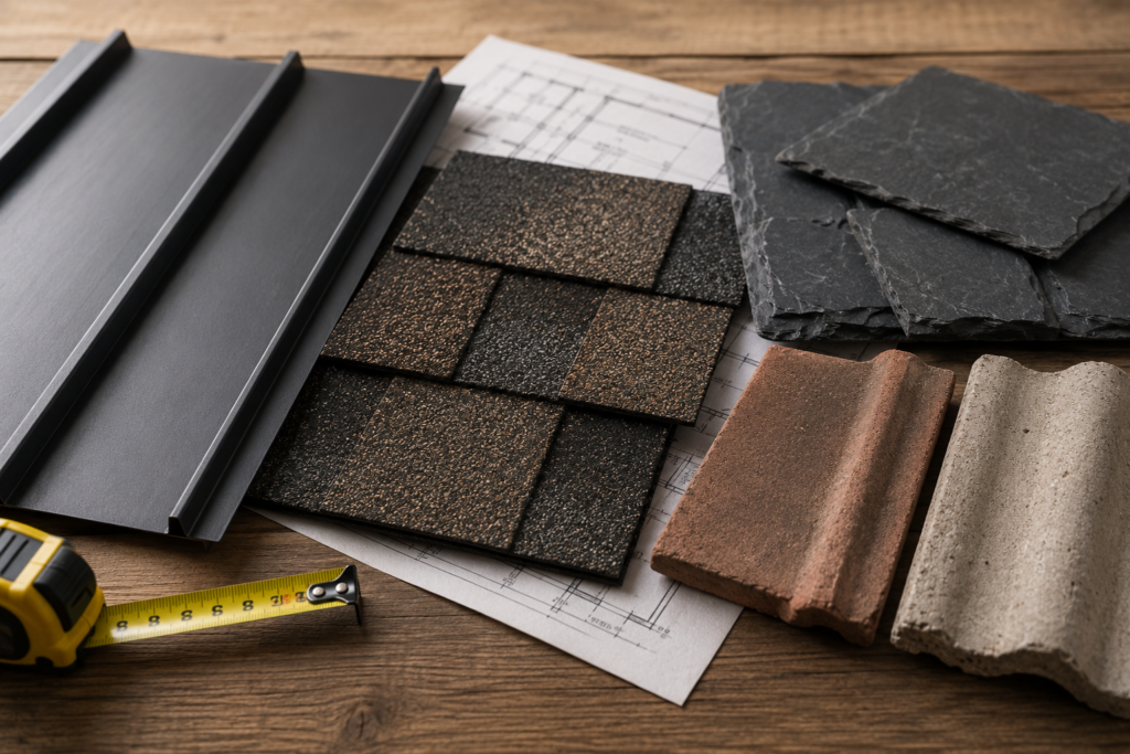 Visualization of different Northeast Ohio roofing materials