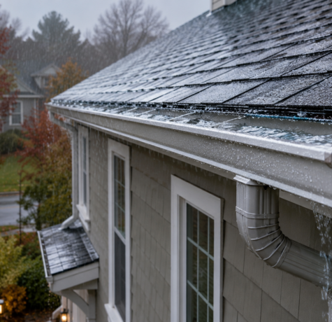 Visualization of roof gutter system