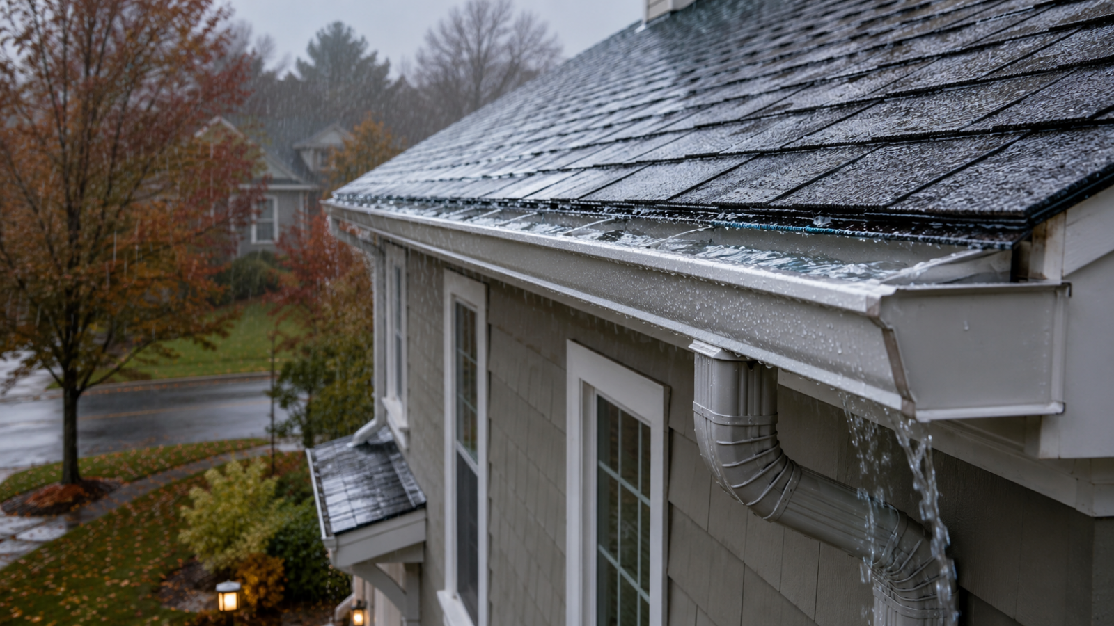 Visualization of roof gutter system