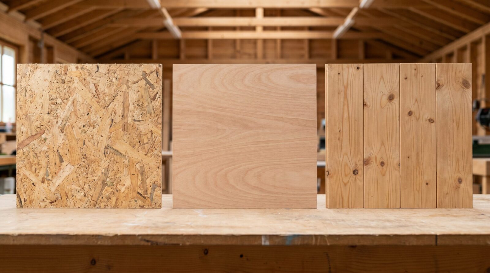 Comparison of OSB, plywood, and plank sheathing materials