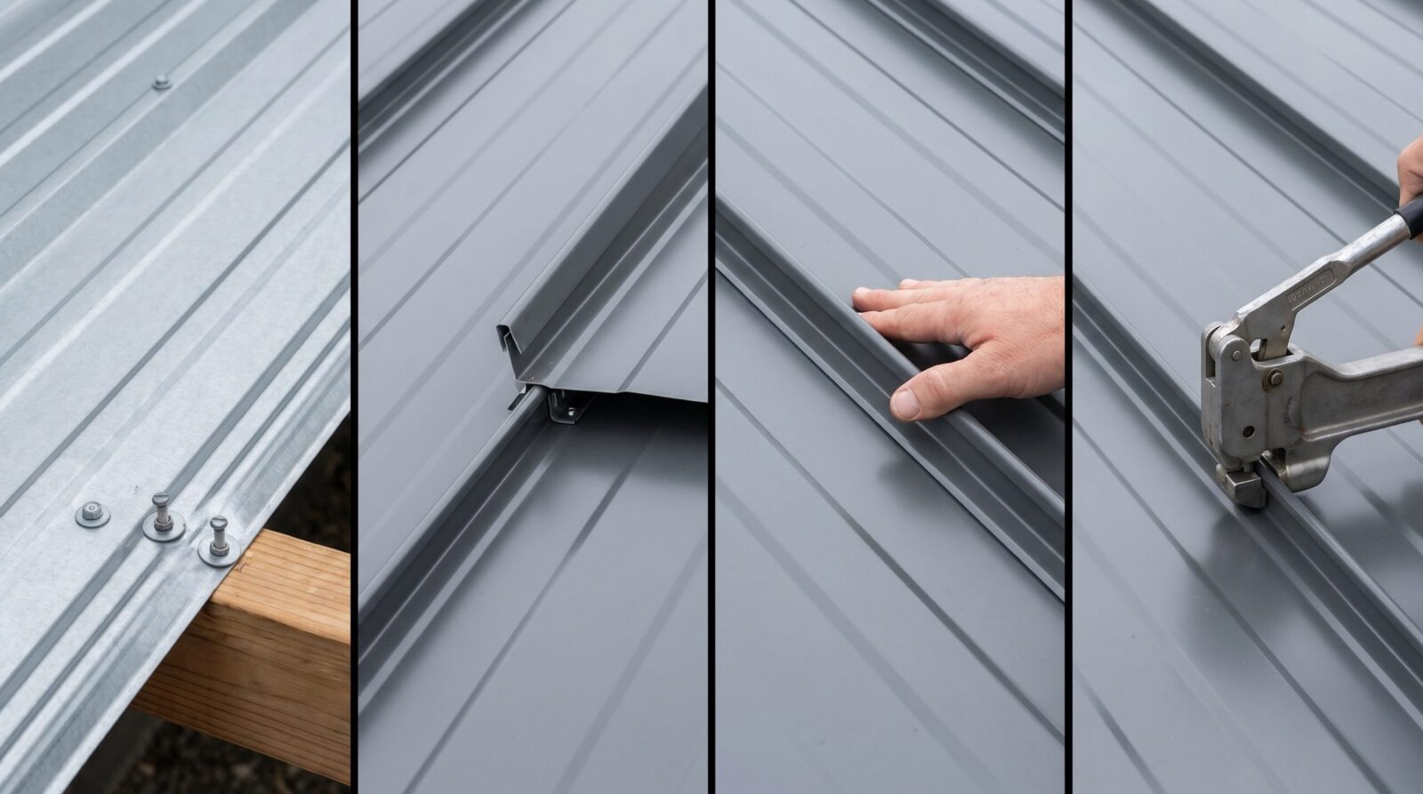 side by side comparison metal roof installation methods