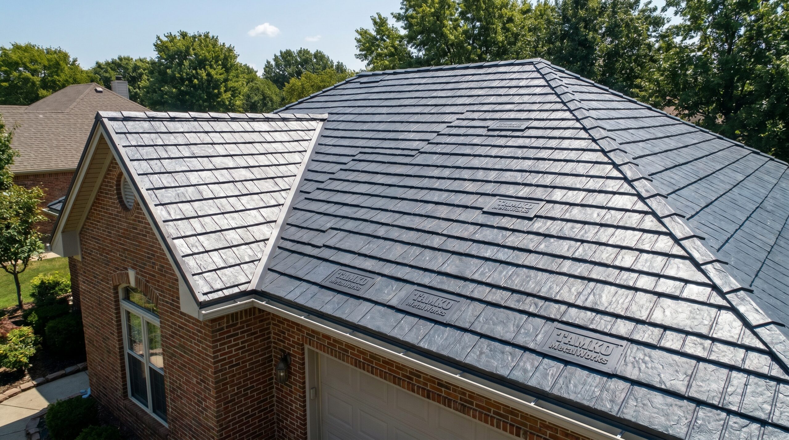 TAMKO MetalWorks steel shingles on residential roof